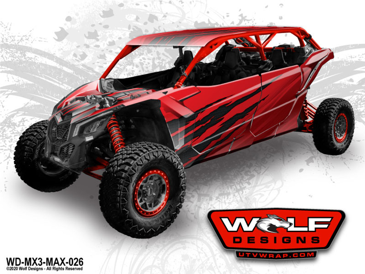 Wolf Designs UTV Graphics Wrap Kit for Can Am X3 Max