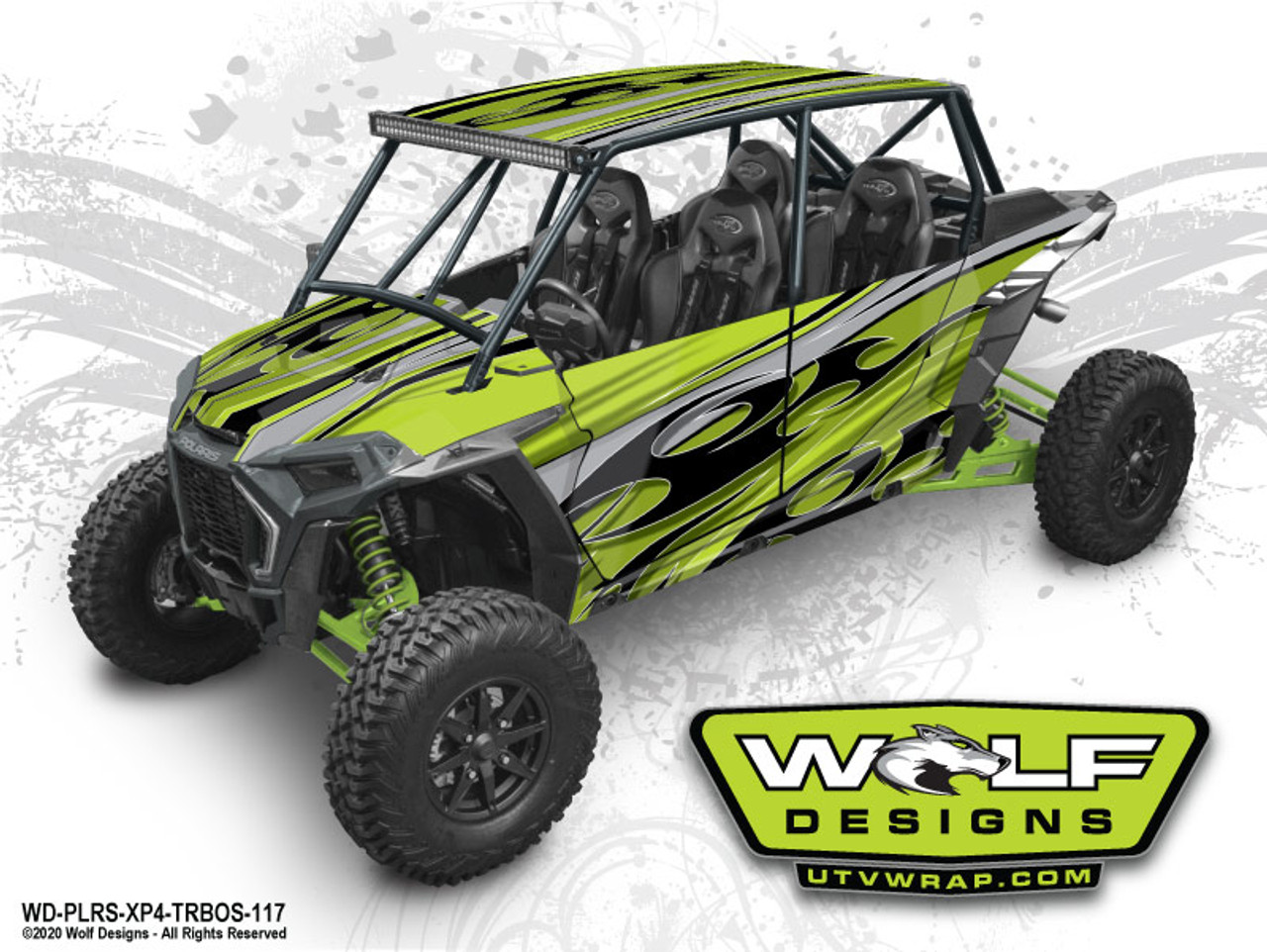 Wolf Designs Polaris RZR Turbo S 4 Seat UTV Wrap Kit