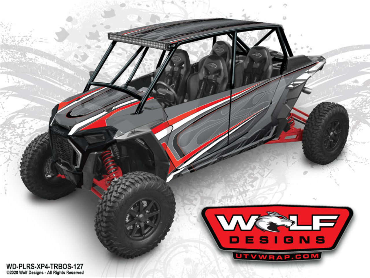 Wolf Designs Polaris RZR Turbo S 4 Seat UTV Wrap Kit Wolf Designs Polaris RZR Turbo S 4 Seat UTV Wrap Kit