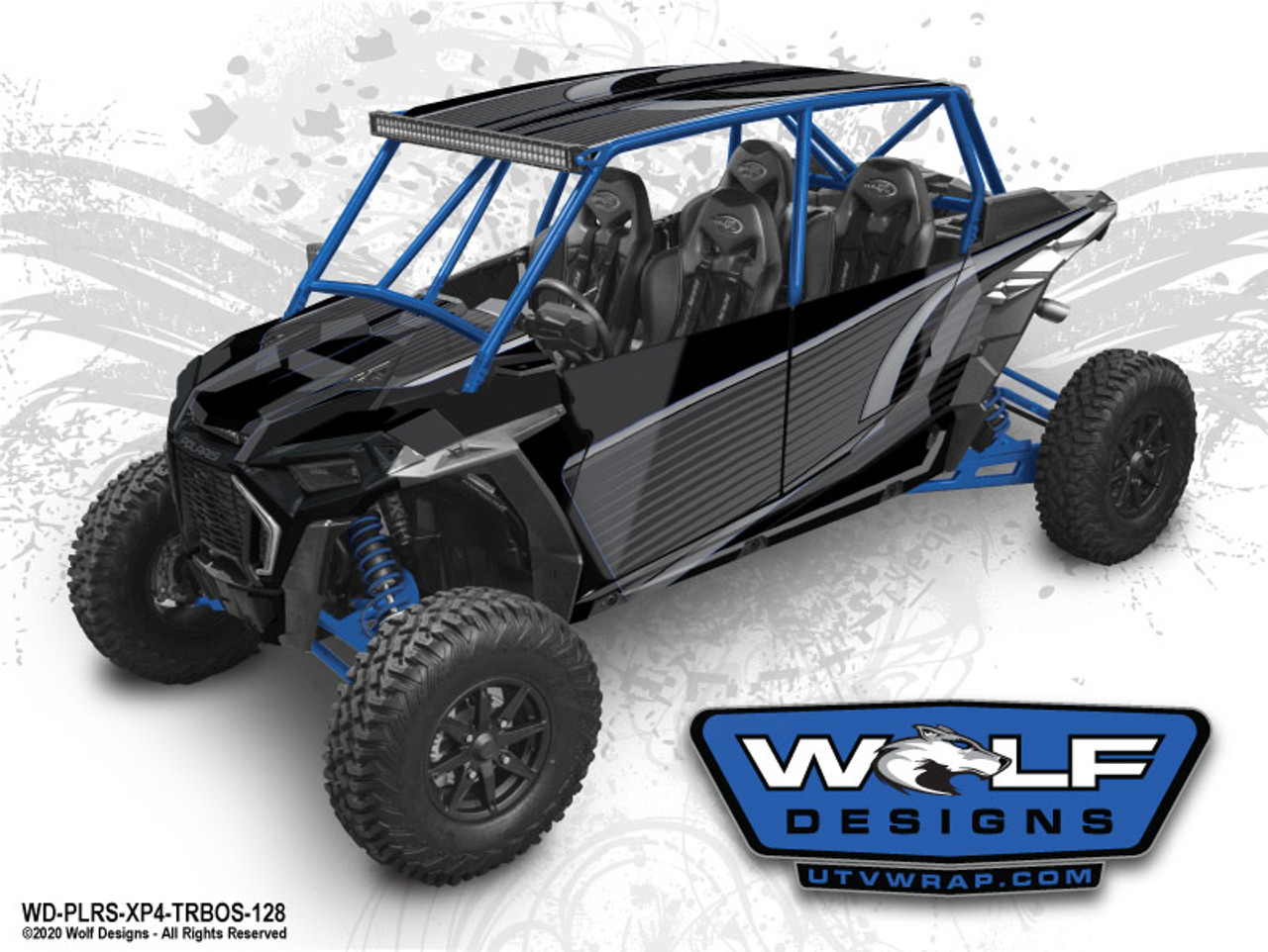 Wolf Designs Polaris RZR Turbo S 4 Seat UTV Wrap Kit Wolf Designs Polaris RZR Turbo S 4 Seat UTV Wrap Kit