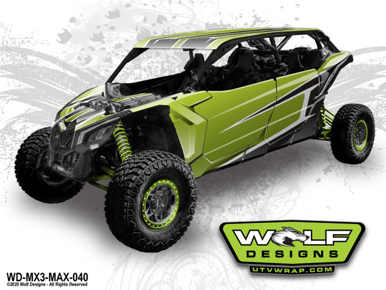 Wolf Designs UTV Graphics Wrap Kit for Can Am X3 Max Wolf Designs UTV Graphics Wrap Kit for Can Am X3 Max