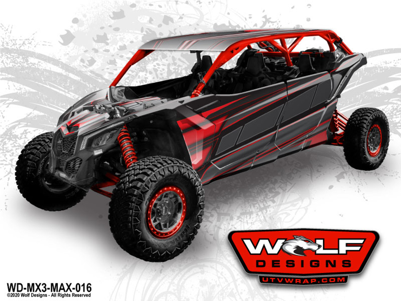 Wolf Designs UTV Graphics Wrap Kit for Can Am X3 Max