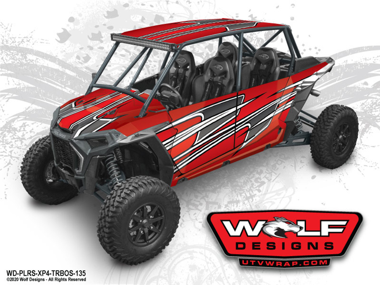 Wolf Designs Polaris RZR Turbo S 4 Seat UTV Wrap Kit