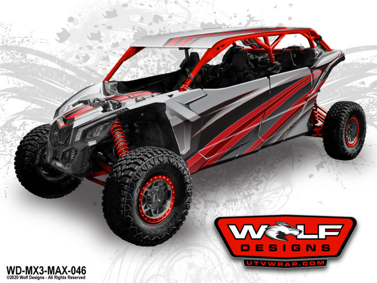 Wolf Designs UTV Graphics Wrap Kit for Can Am X3 Max