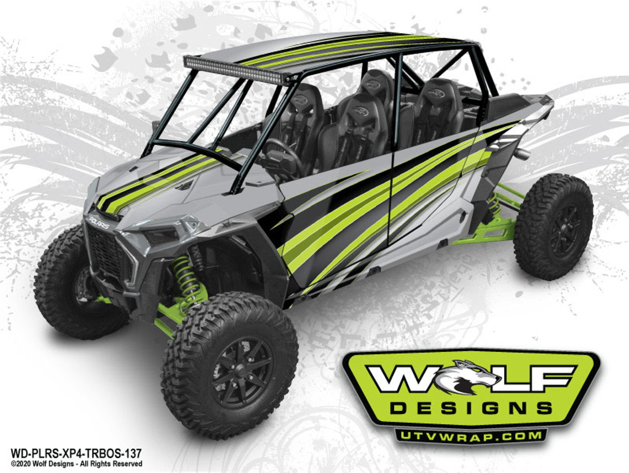 Wolf Designs Polaris RZR Turbo S 4 Seat UTV Wrap Kit Wolf Designs Polaris RZR Turbo S 4 Seat UTV Wrap Kit