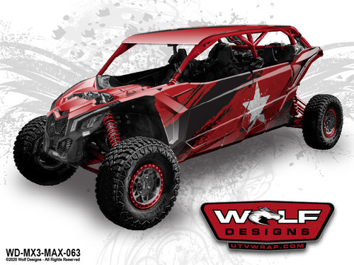 WD-MX3-MAX-063 - Can-am Maverick X3 Max UTV Wrap Kit Pricing
