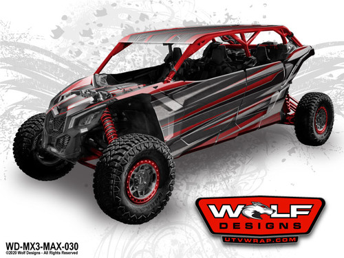 Wolf Designs UTV Graphics Wrap Kit for Can Am X3 Max