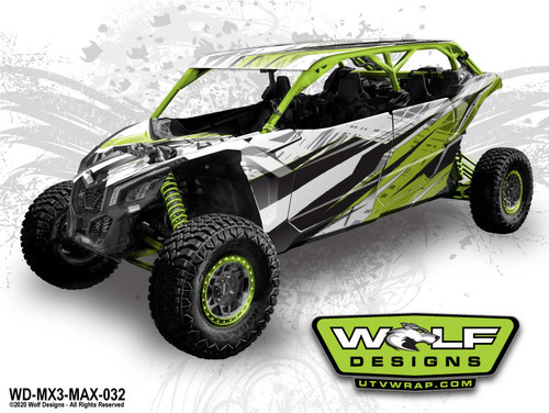 Wolf Designs UTV Graphics Wrap Kit for Can Am X3 Max Wolf Designs UTV Graphics Wrap Kit for Can Am X3 Max