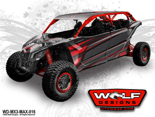 Wolf Designs UTV Graphics Wrap Kit for Can Am X3 Max