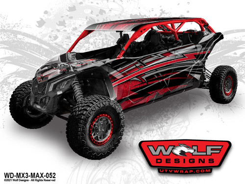 Wolf Designs UTV Graphics Wrap Kit for Can Am X3 Max Wolf Designs UTV Graphics Wrap Kit for Can Am X3 Max