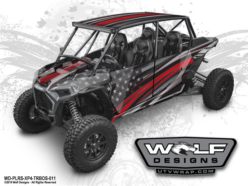 UTV Wrap Kit Polaris RZR Turbo S 4 Seat RZR Graphics Wrap Kit