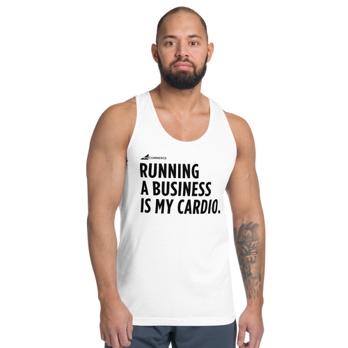 Unisex Slogan Tank: “Running A Business is My Cardio”