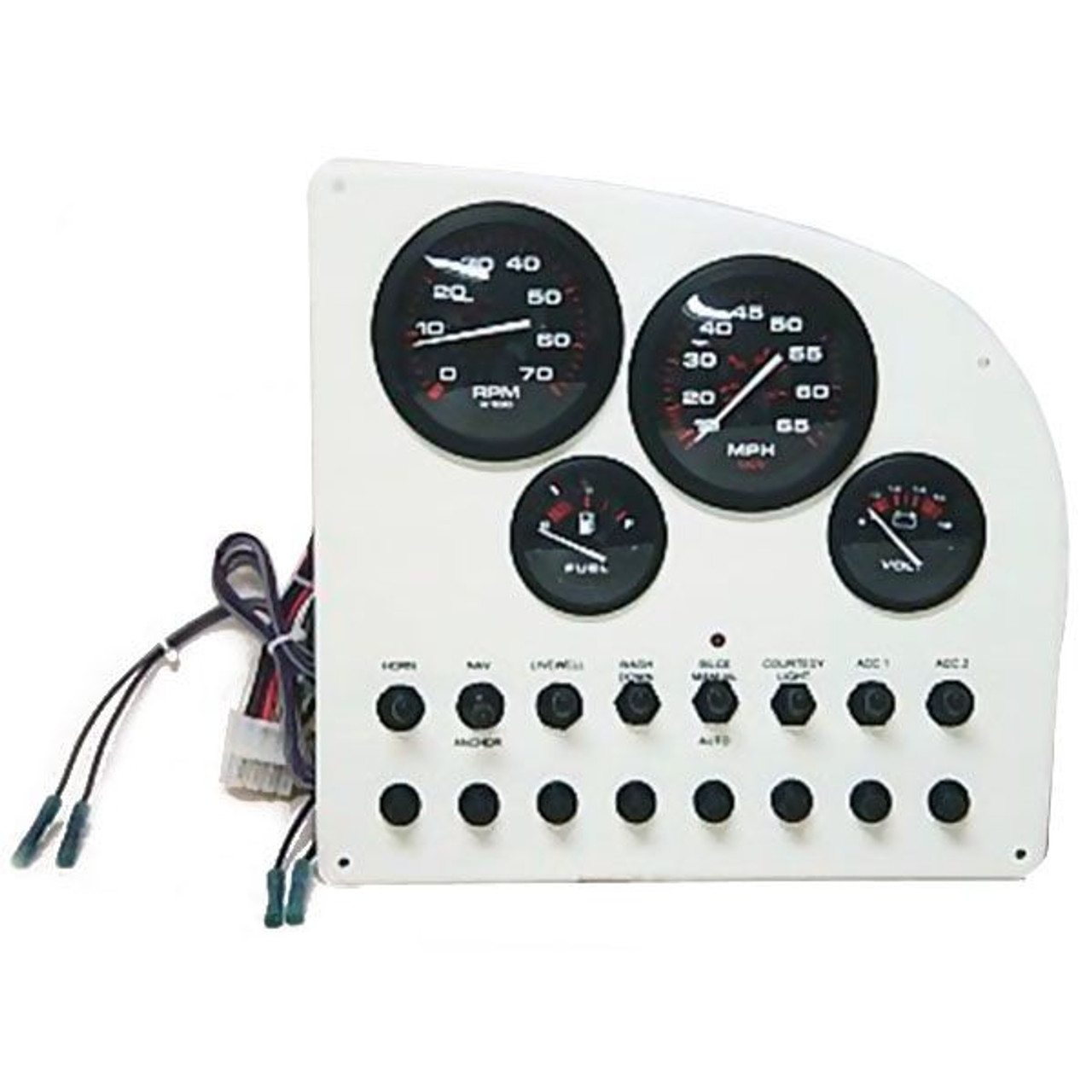 Sea Pro Legacy Boat Dash Panel w/ Gauges And Switches Sea Pro Boat Parts