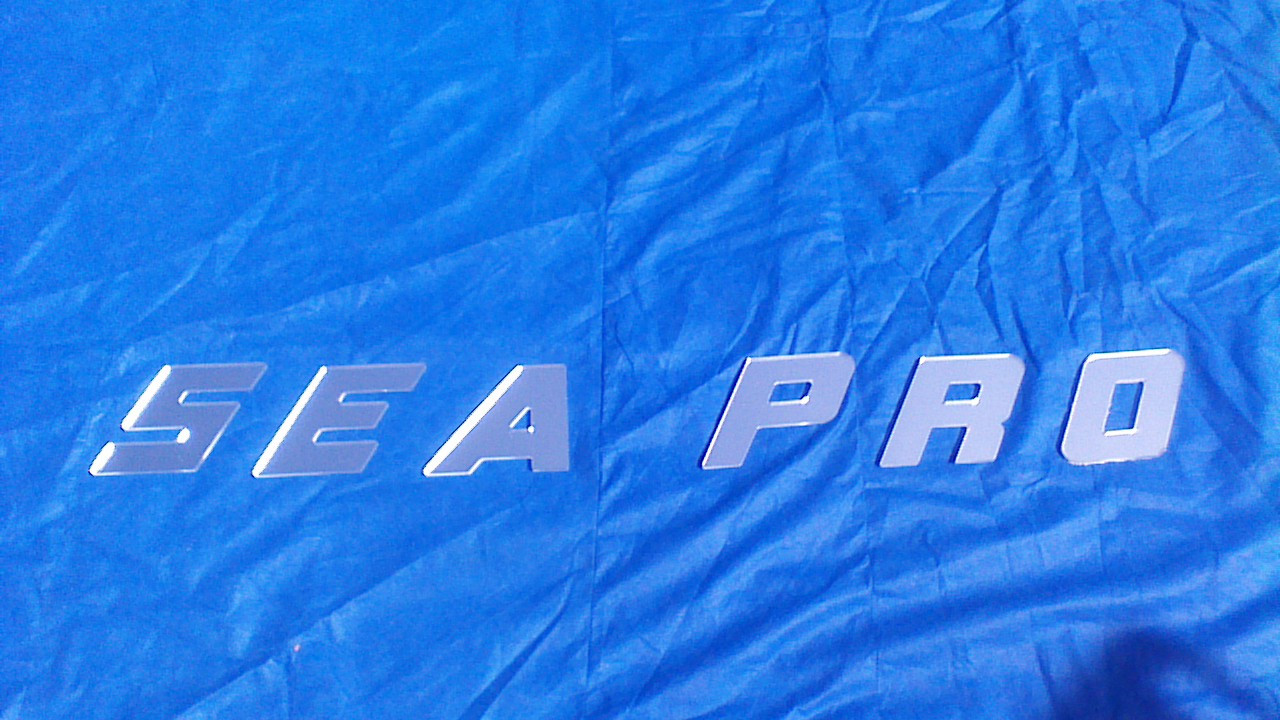 Sea Pro hullside decals set metal finish Sea Pro Boat Parts