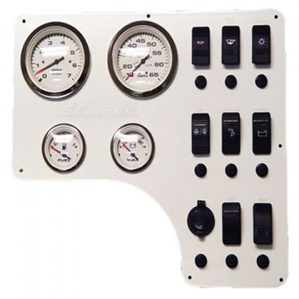 Sea Pro Dash Panel Complete Unit With Switches Sea Pro Boat Parts