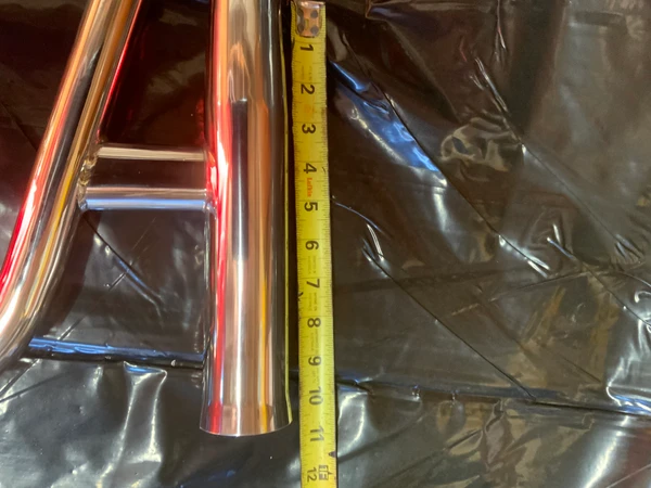Back rest 48 inches with upright stainless steel, including a rod holder