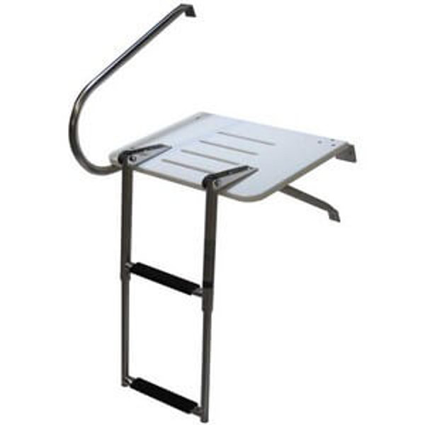 Outboard ladder two step