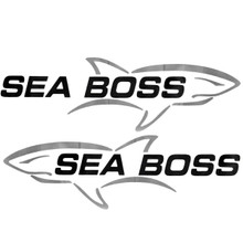 Sea Ray Boss Fish 29 x 9 Inch Boat Graphic Decals 