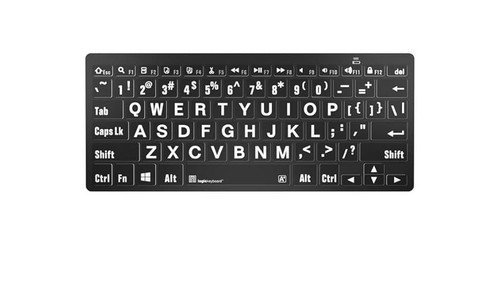 LOGICKEYBOARD XLPRINT - Witte letters op Zwart - Bluetooth toetsenbord - QWERTY Windows LOGICKEYBOARD XLPRINT - Witte letters op Zwart - Bluetooth toetsenbord - QWERTY Windows