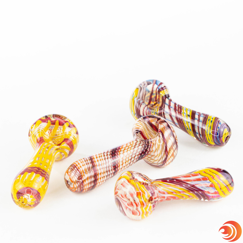 These colorful glass pipes from Atomic Blaze Smoke Shop Online in Sarasota, FL are sturdy and portable to keep you lit wherever you may be