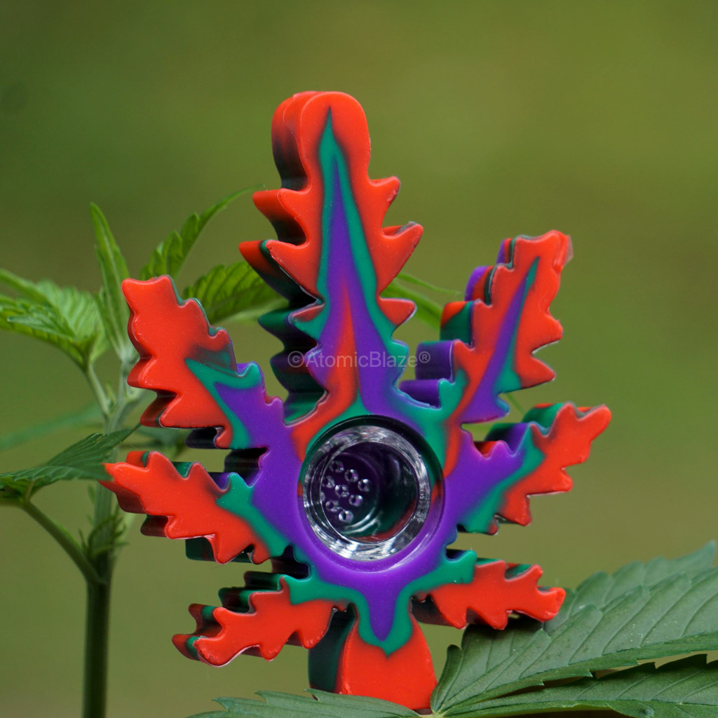 Shop cheap glass pipes and chillum pipes Hemp Leaf Silicone Pipe from Atomic Blaze Headshop in Sarasota! Read the best smokeshop reviews from Atomic Blaze Head Shop!