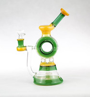 Sale on a 9 Green Glass Bong with Percolator from AtomicBlaze Headshop and we always have the cheapest glass pipes and bongs and free shipping promos