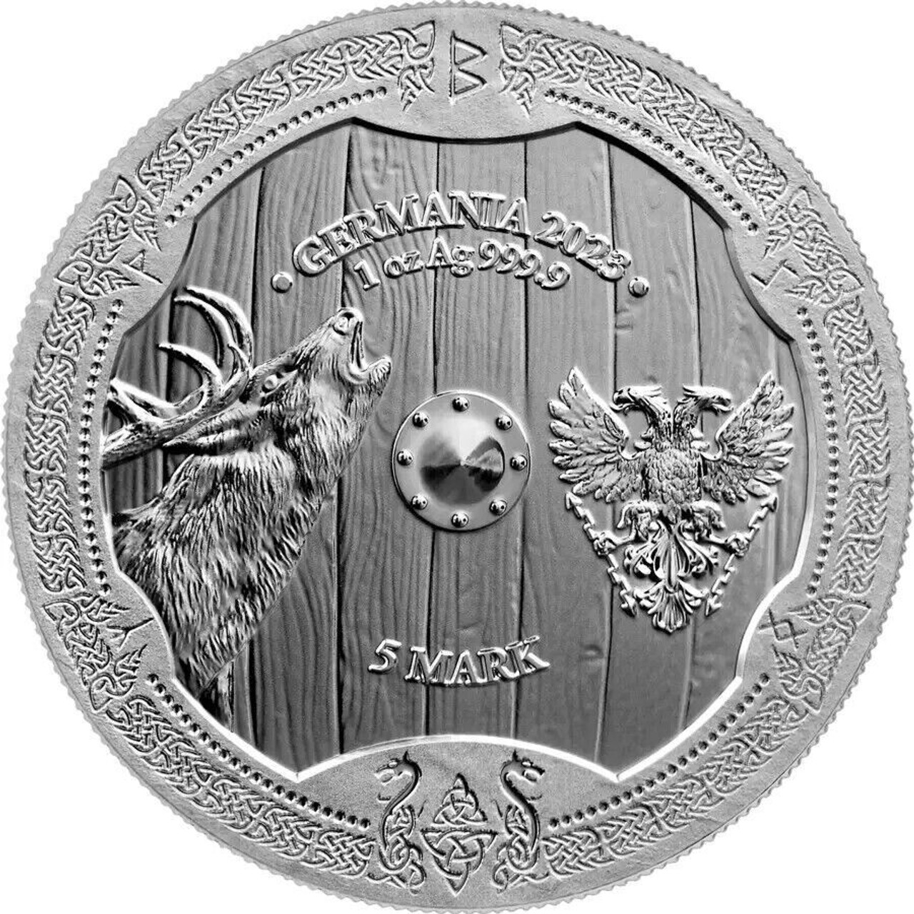 2023 Germania Valkyries Ostara 5 Mark 1 oz 999 Silver Coin Mint Capsule w/COA
