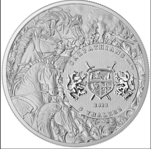 2023 Carpathian Mint Four Horsemen of Apocalypse White Horse 1oz Silver BU Coin