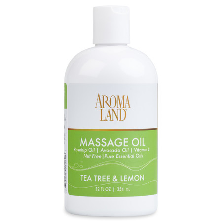 Aromatherapy+ Massage &amp; Body Oil - Tea Tree &amp; Lemon 12 oz.