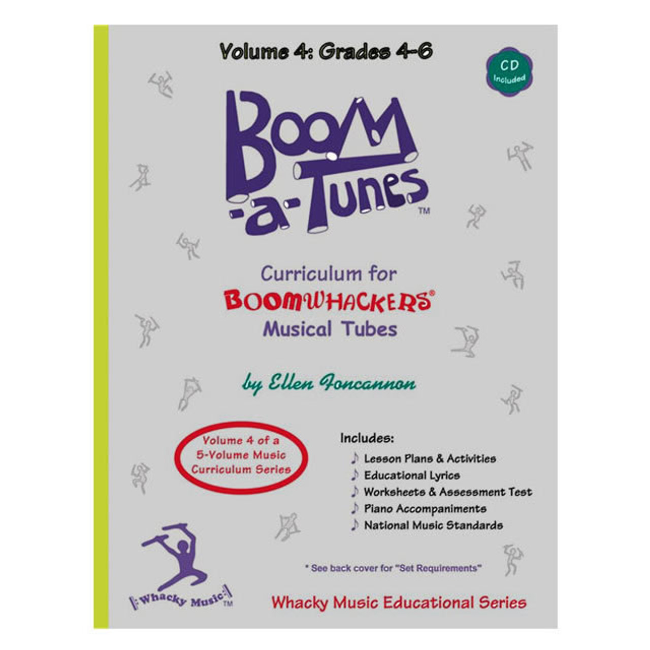 BOOM-A-TUNES VOLUME 4,FOR BOOMWHACKERS MUSICAL TUBES MUSIC BOOK/CD BRAND NEW!! 
