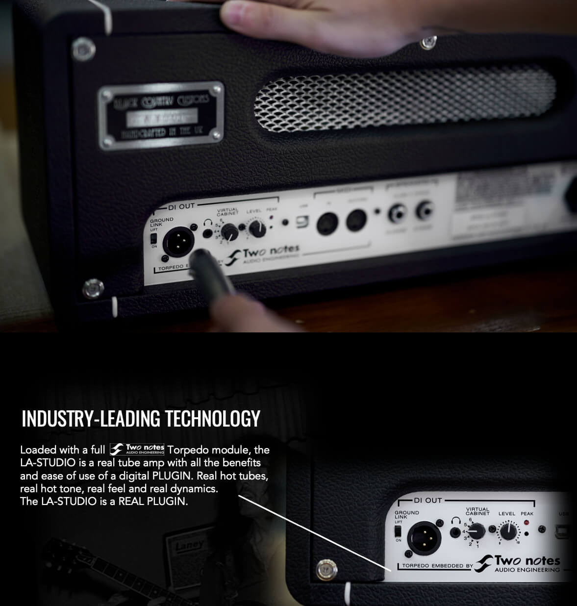 Laney Black Country Customs Studio Supergroup Guitar Head - - bmusic