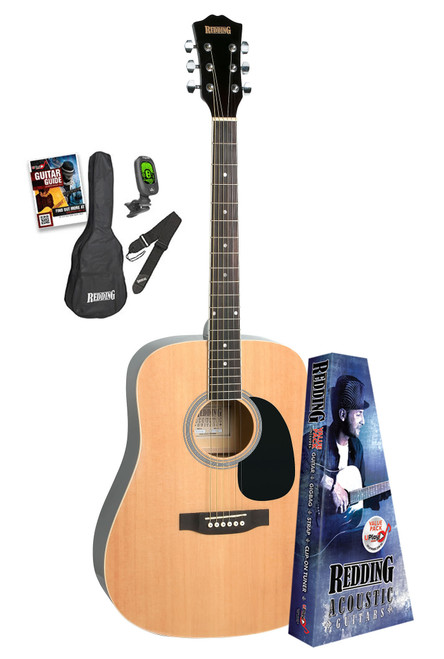 Redding Natural Gloss Acoustic Guitar Package