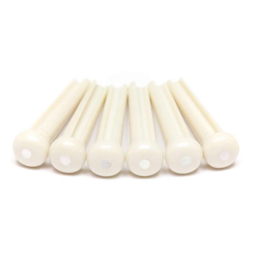 Graph Tech TUSQ Traditional Style Bridge Pins - Ivory with MOP Dot