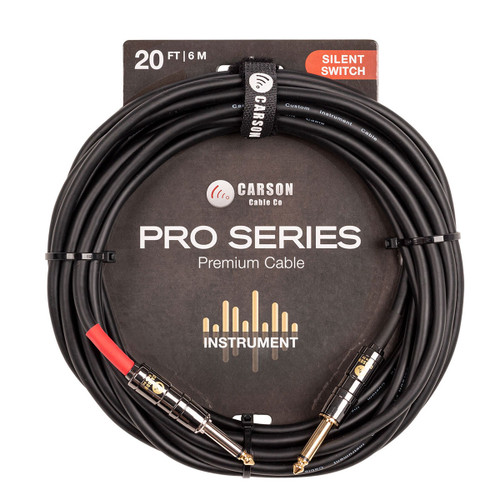 Carson Silent Switch Pro 20 foot Guitar Cable