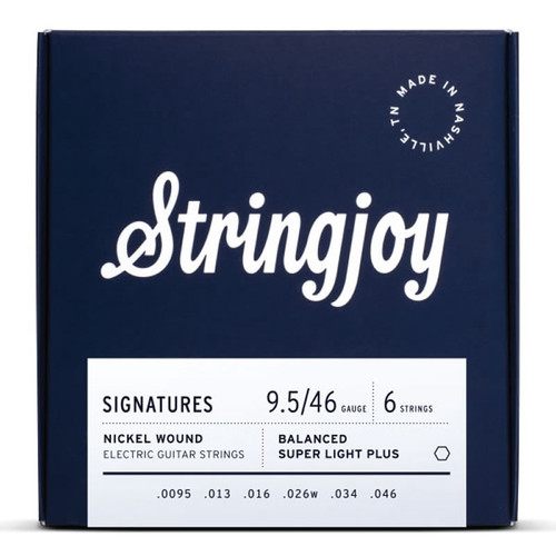 Stringjoy 9.5-46 Balanced Super Light Plus Gauge Nickel Wound Electric Strings
