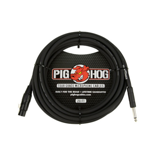 Pig Hog HI-Z 20ft XLR-1/4" Microphone Cable
