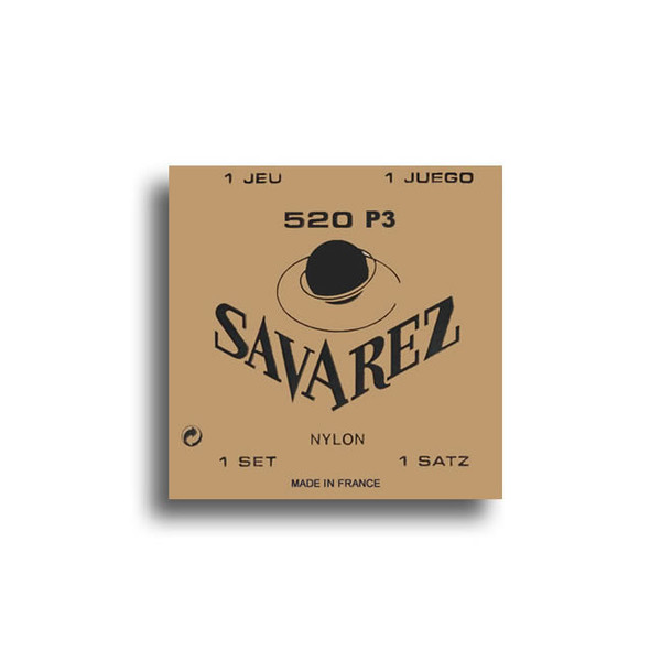 Savarez 520P3 High Tension with Wound G Classical Guitar String Set