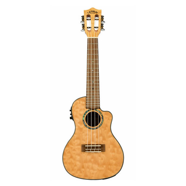 Lanikai Quilted Maple Natural Concert Acoustic/Electric Ukulele