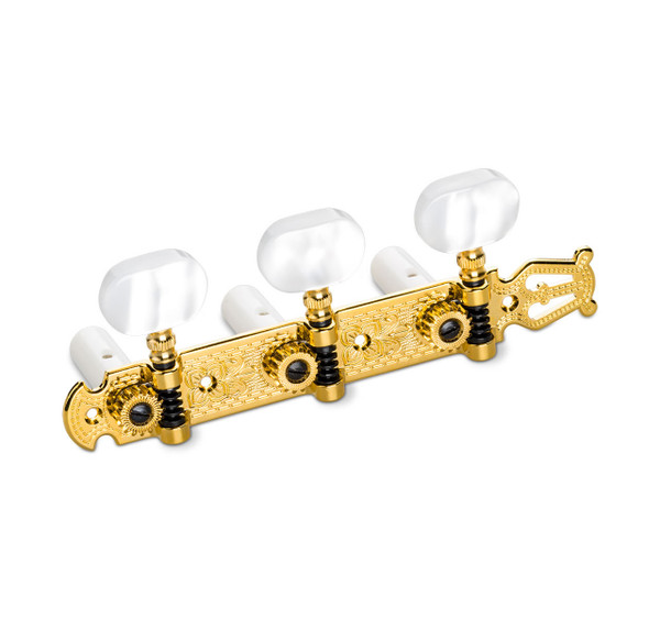 Schaller Lyra 3 + 3 Classical Machine Heads - Gold