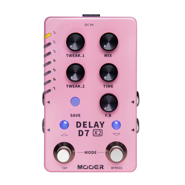 Mooer D7 X2 Delay Dual Footswitch Stereo Delay Pedal