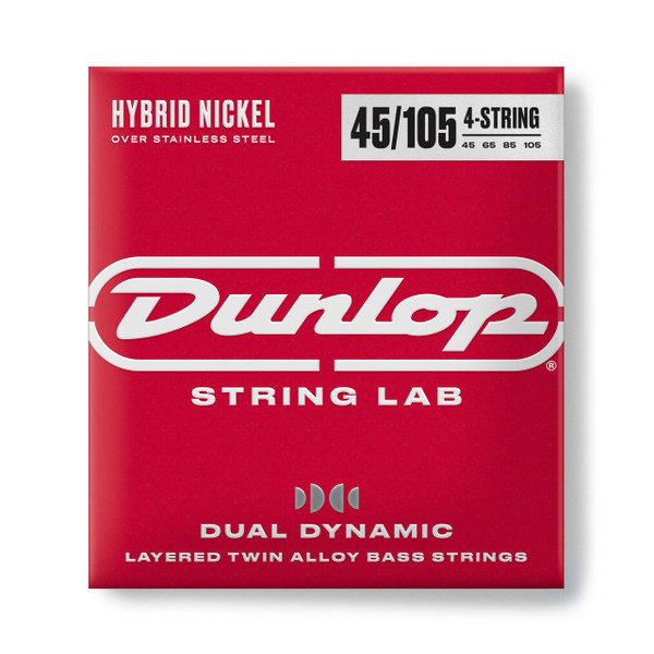 Jim Dunlop Dual Dynamic Hybrid Nickel 4-string Bass Strings 45-105