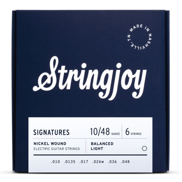 Stringjoy 10-48 Balanced Light Gauge Nickel Wound Electric Strings