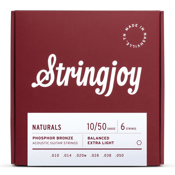 Stringjoy 10-50 Naturals Extra Light Phosphor Bronze Acoustic Strings