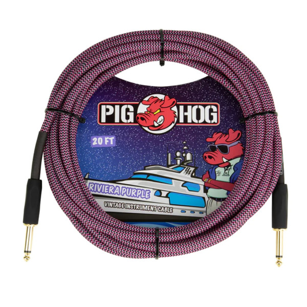 Pig Hog Riviera Purple 20' Instrument Cable