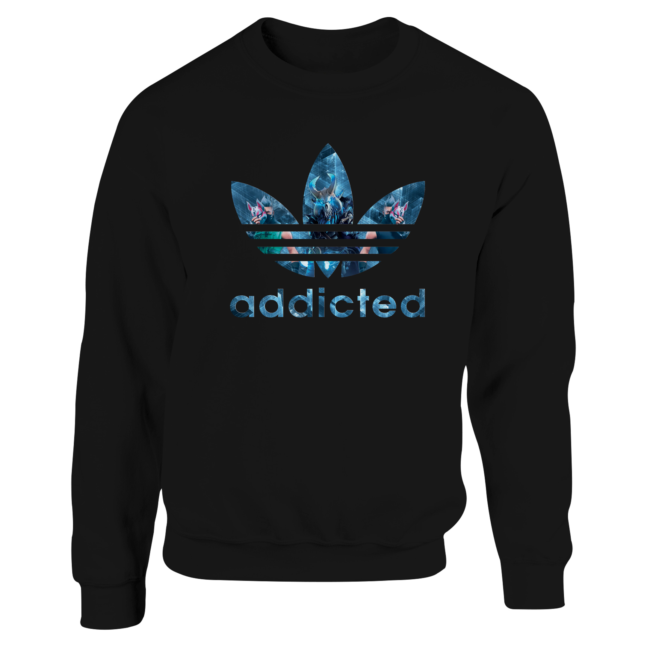 Fortnite Addicted Gamer Adult Sweatshirt Bluebubbletees Com