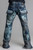 GUYS DYED SHREDDED DENIM
