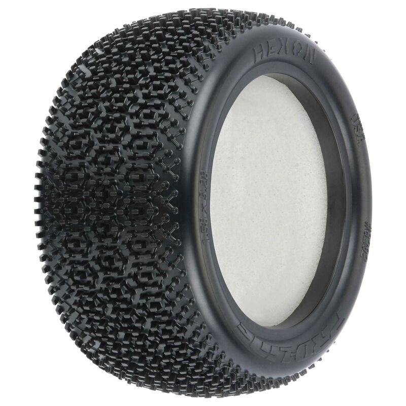 1/10 Hexon CR3 Rear Carpet Buggy Tires (2) - Main Image