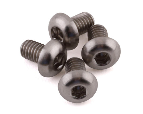 3x4mm "Grade 5" Titanium Button Head Hex Screw (4)