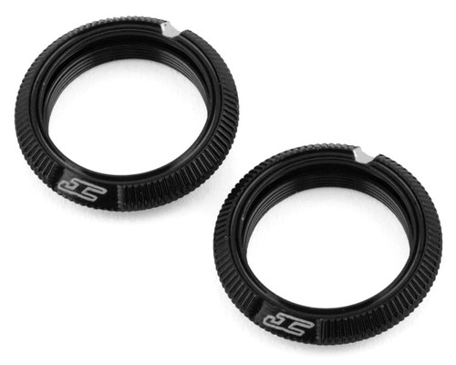 Team Associated Fin Aluminum 13mm Shock Collars (Black) (2)