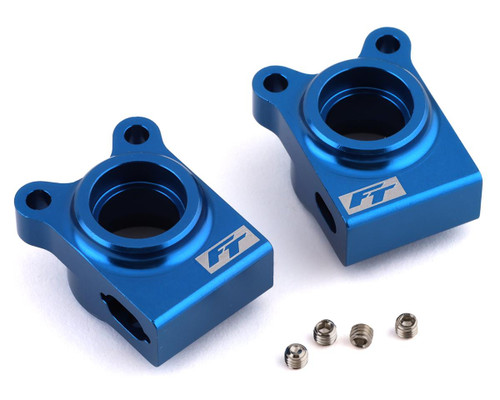 RC10B74.1 Factory Team Aluminum Rear Hubs (Blue)